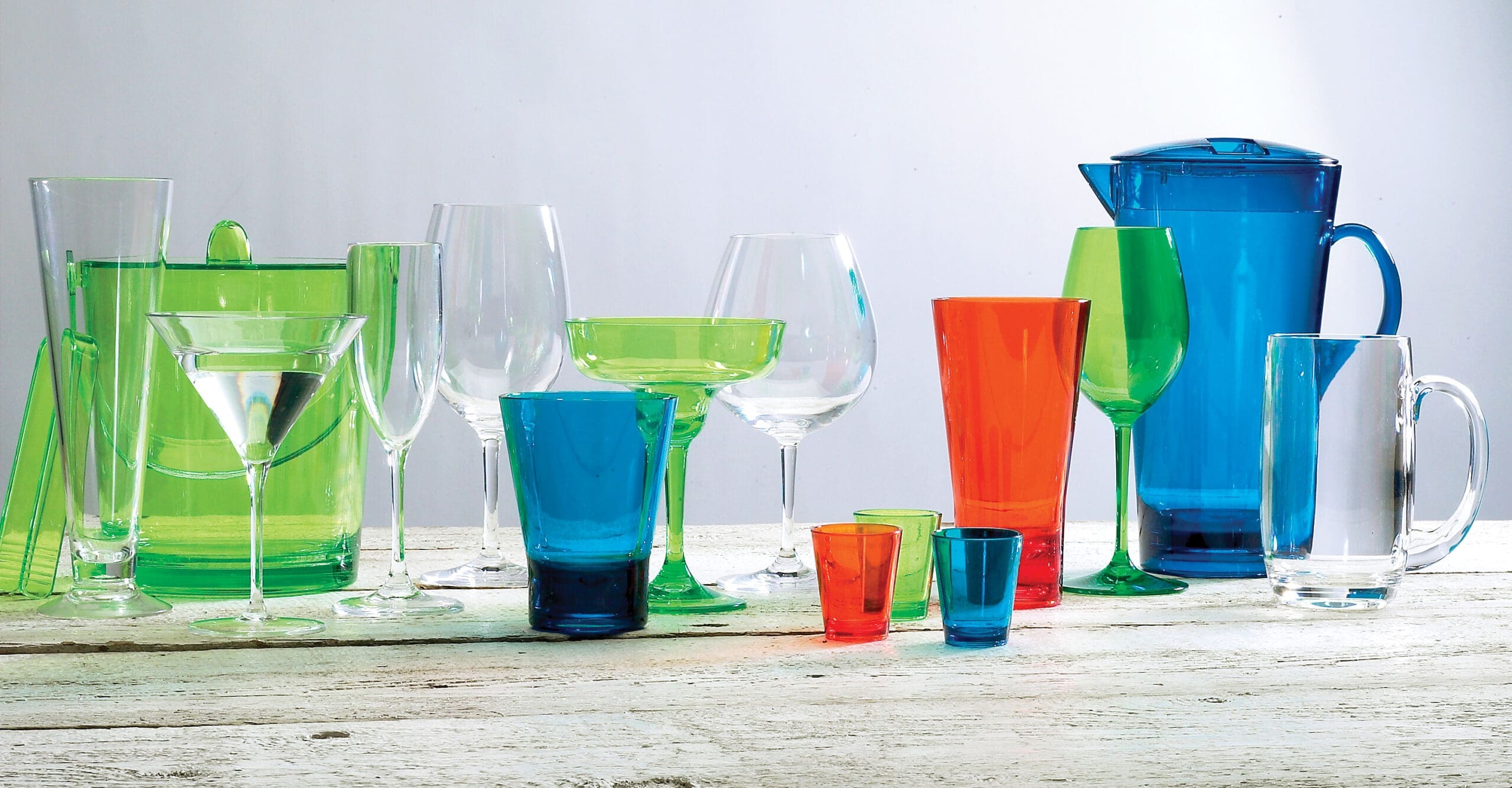 Capri Aqua Polycarbonate 14 oz Glass - Image 2