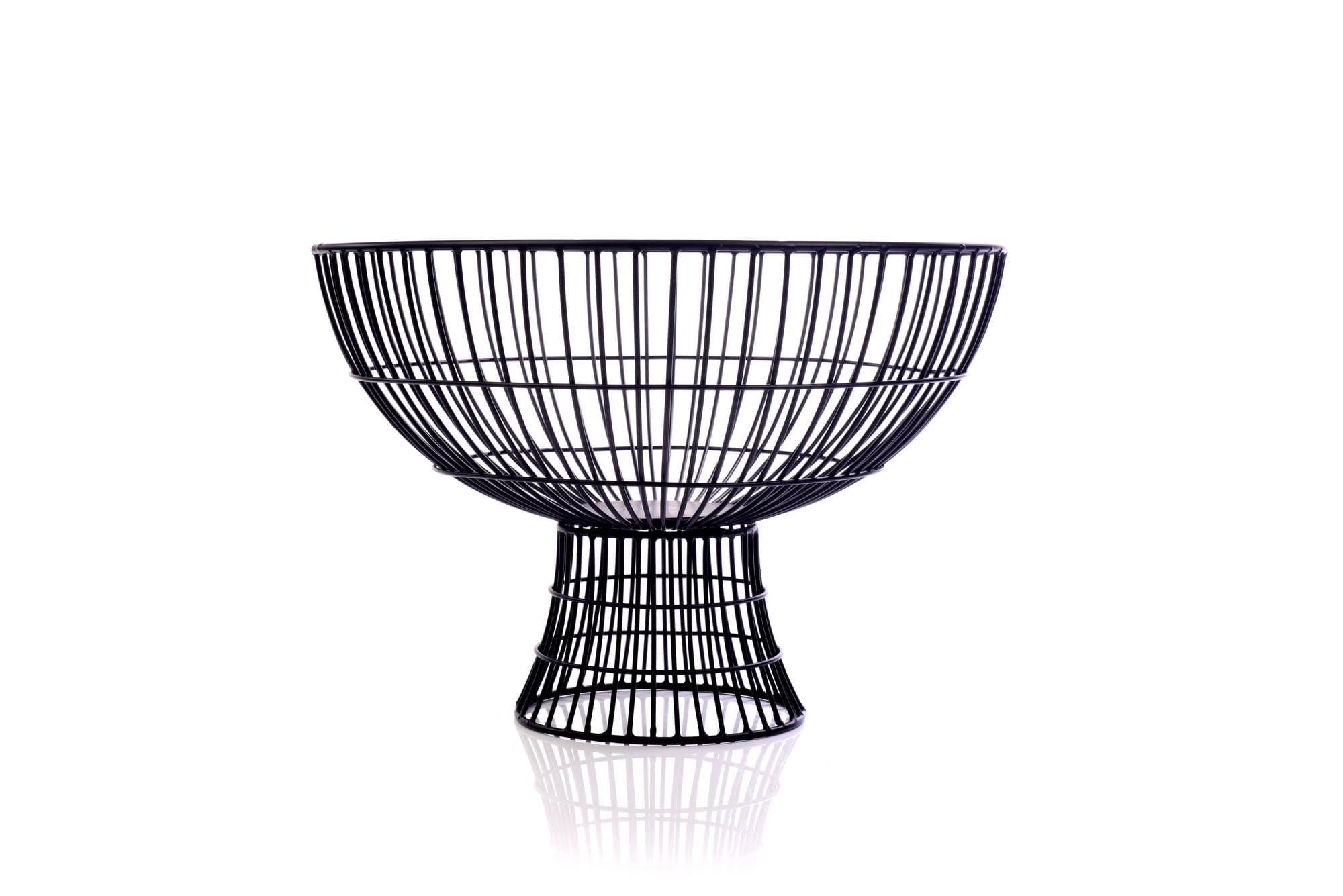 Comet Footed Metal Serving Bowl Large Black - Image 3