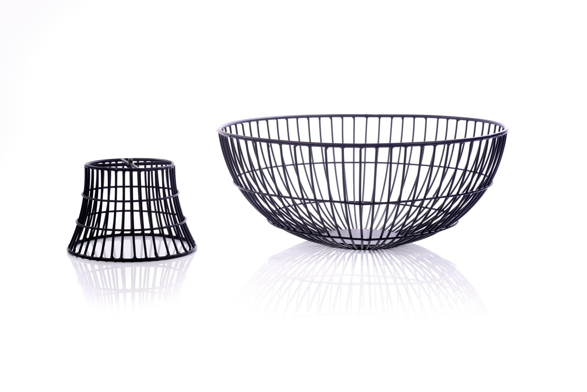 Comet Footed Metal Serving Bowl Large Black - Image 2