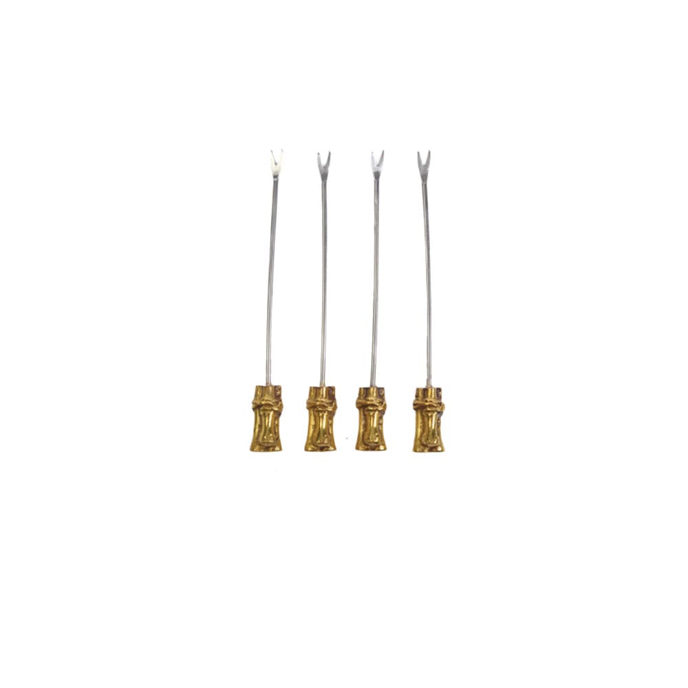 FIJI Gold Bamboo Appetizer Pick Set of 4