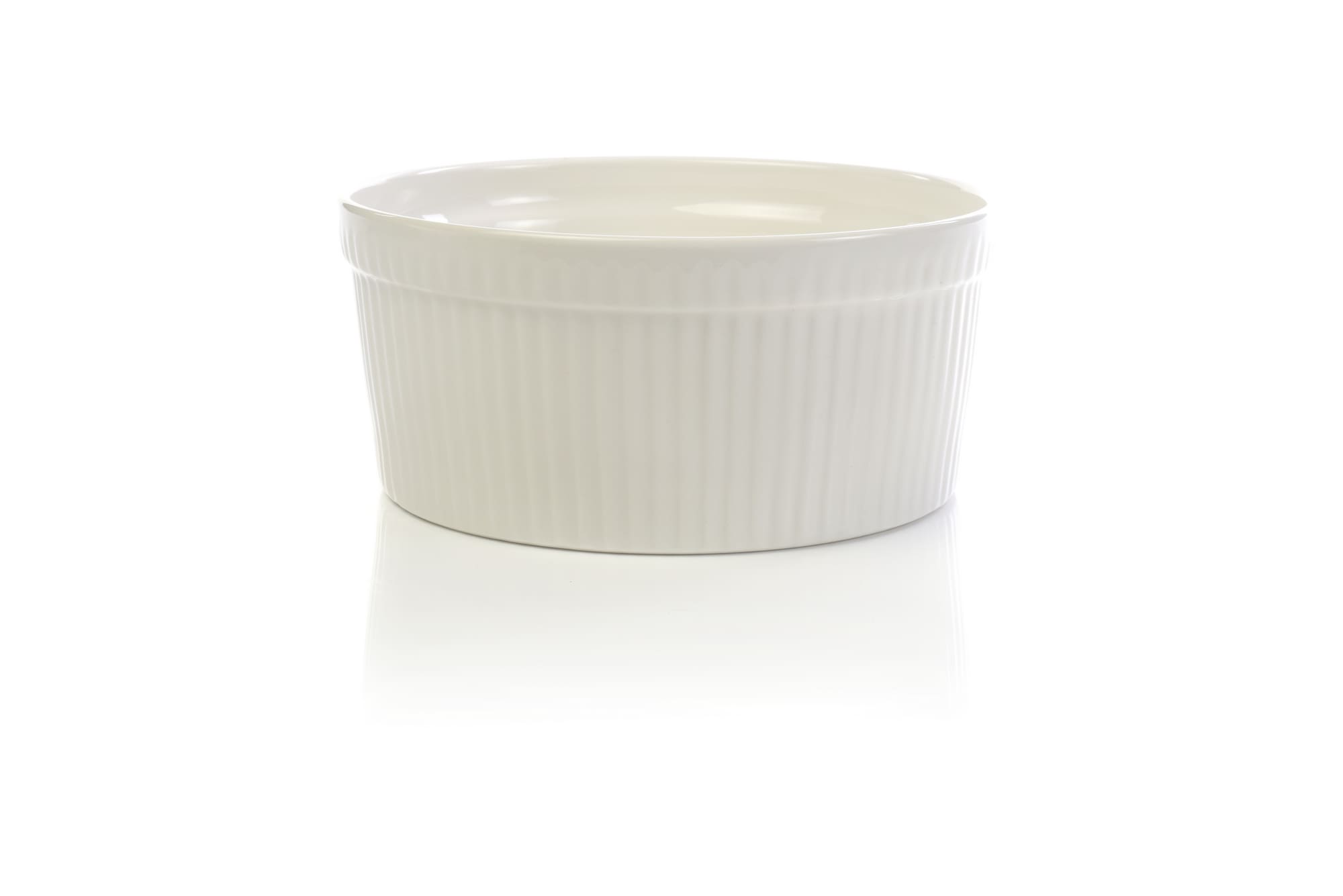 Fluted Short Porcelain Ramekin