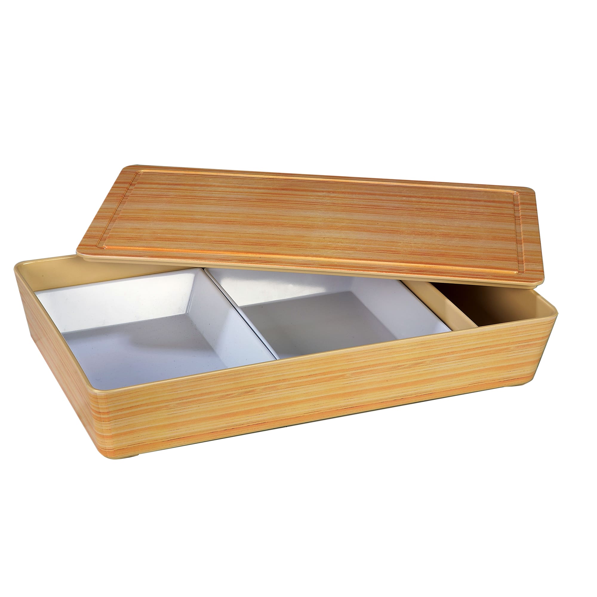 Georgetown Bamboo Melamine Full Size Bento Box w/lid and Side Compartment