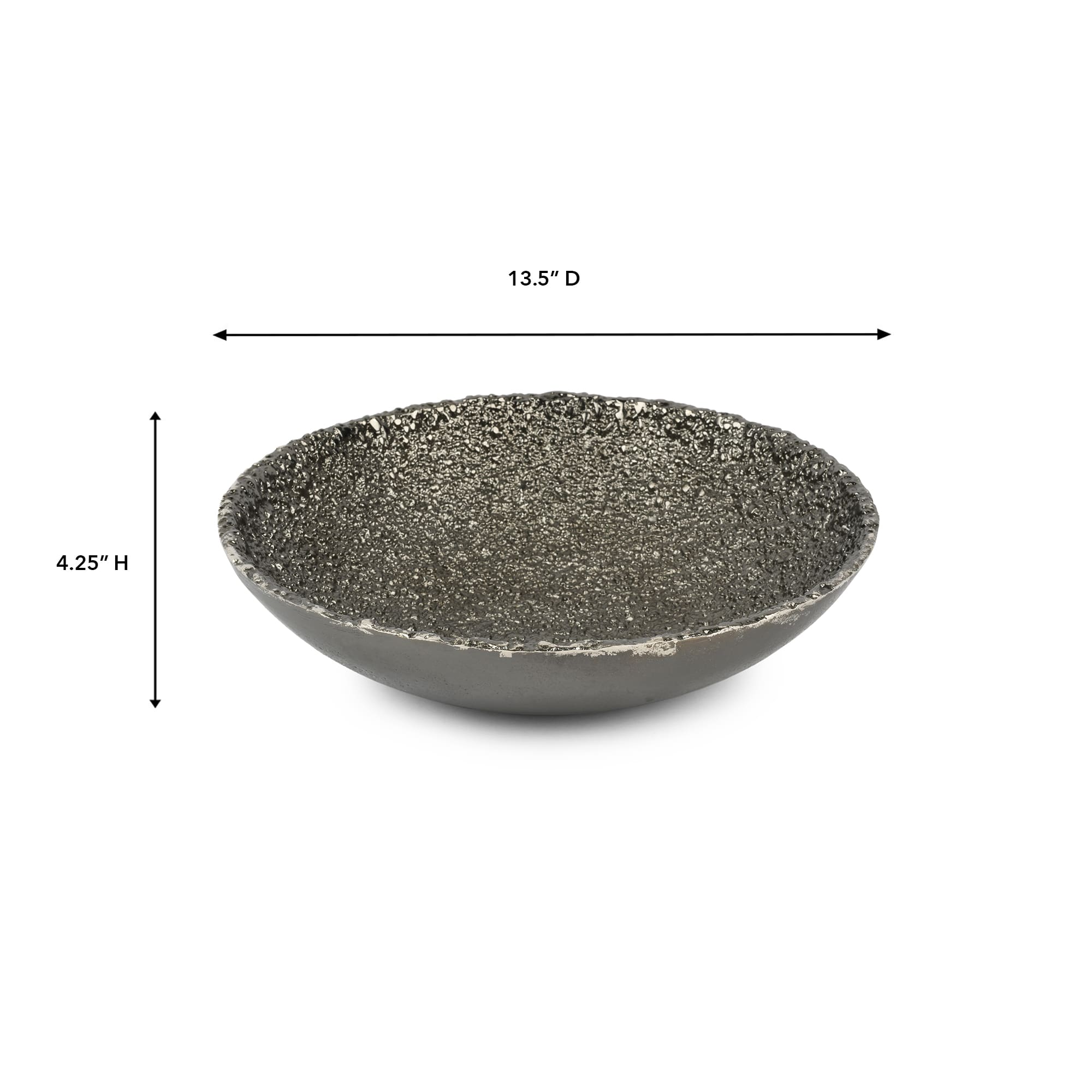 Jerome Large Charcoal Aluminum Snack Bowl Bowl - Image 2