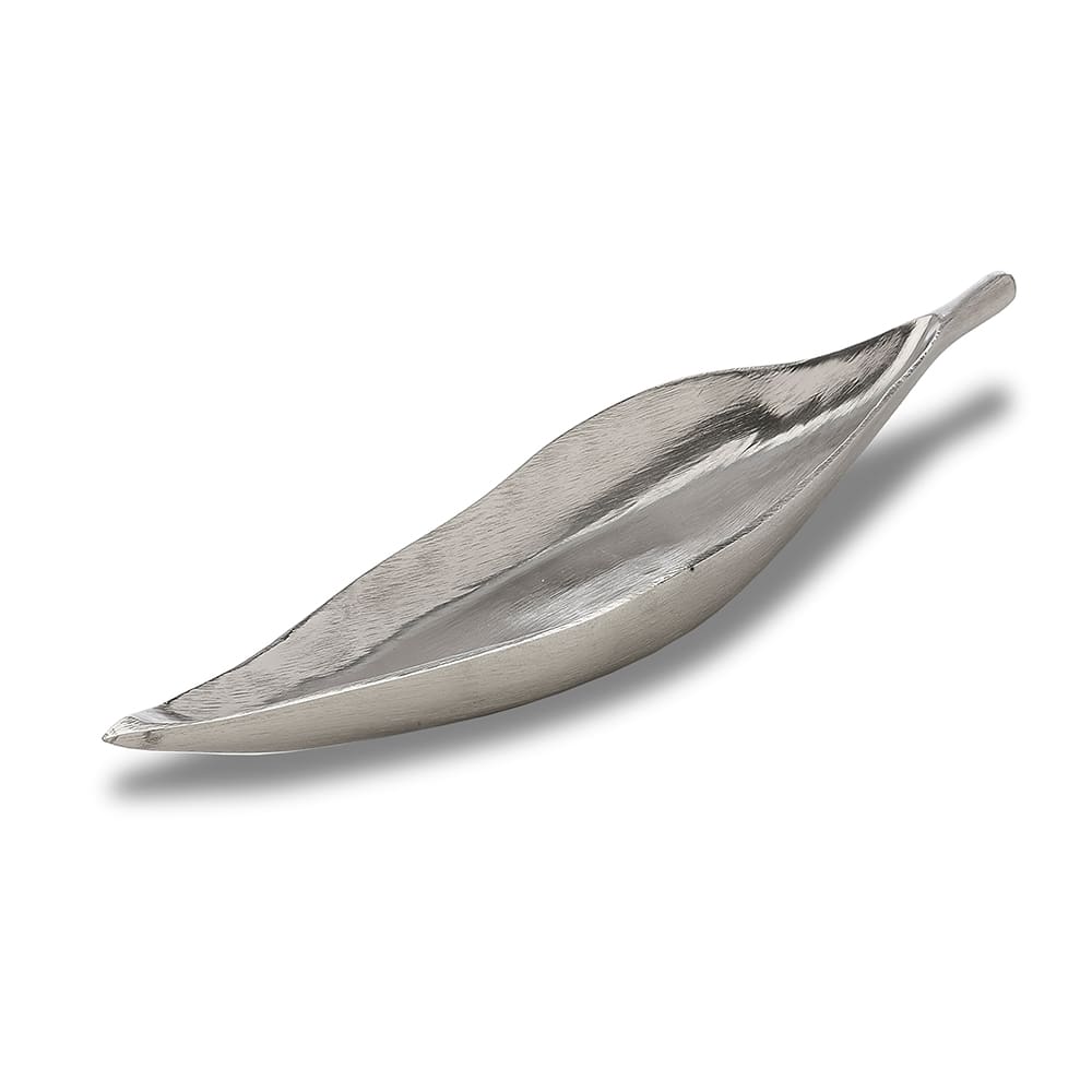 Jungle Leaf Shaped Aluminum Serving Bowl Medium