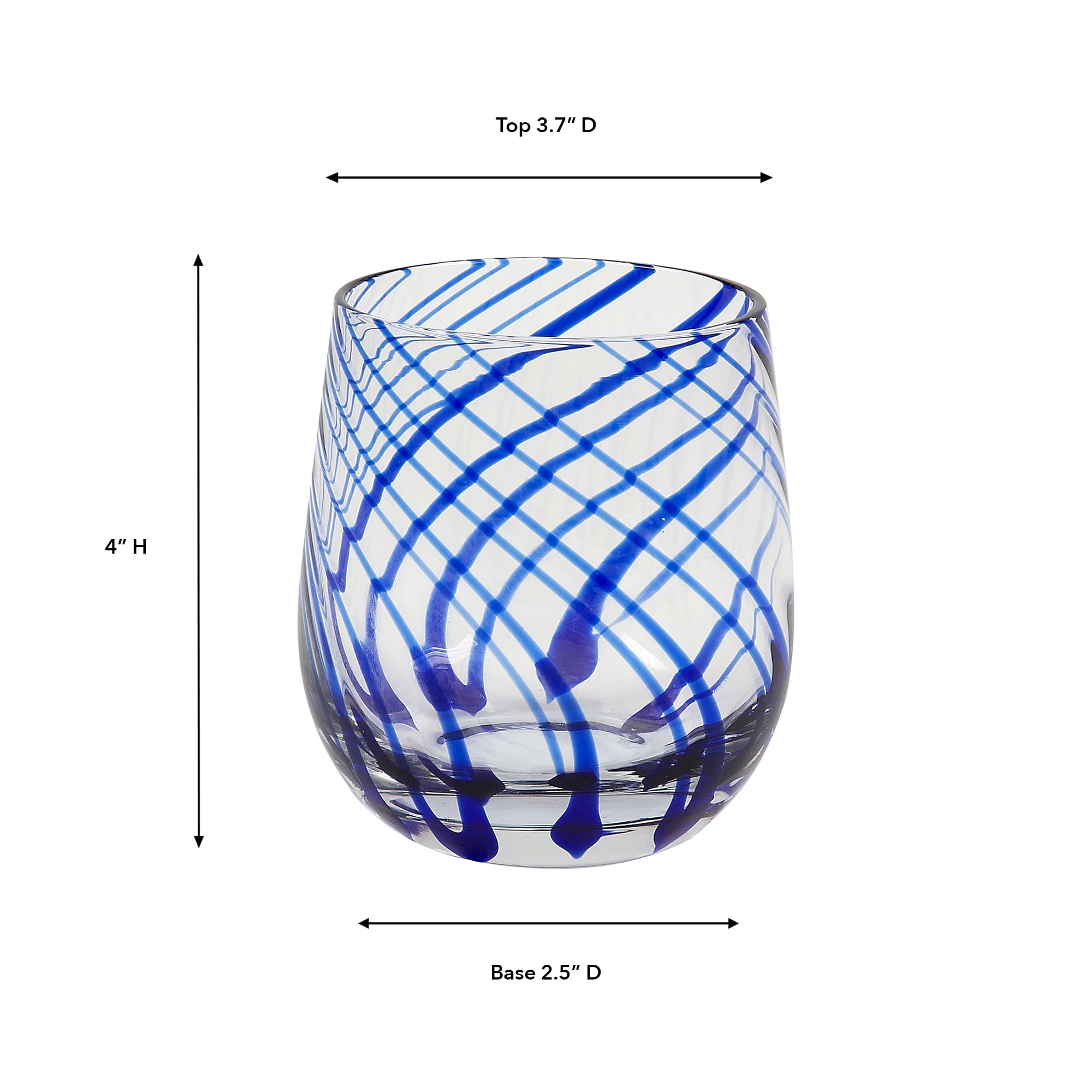 Marbella Blue 14oz Rocks Glass - Image 2