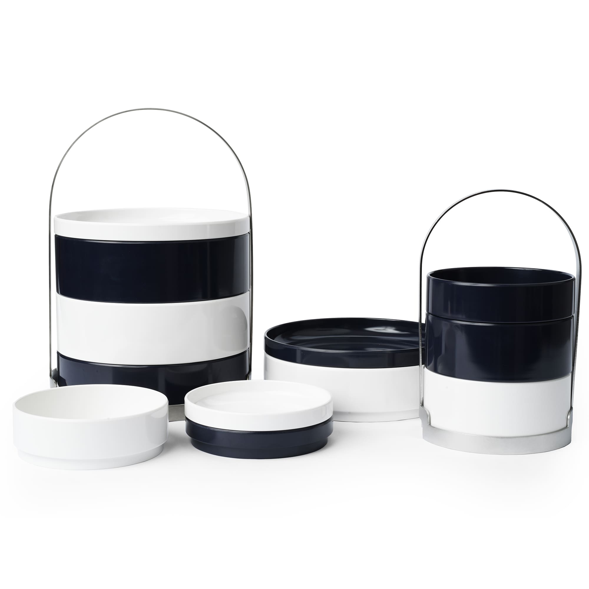 Riviera Melamine Snack Set Large Navy Blue - Image 2