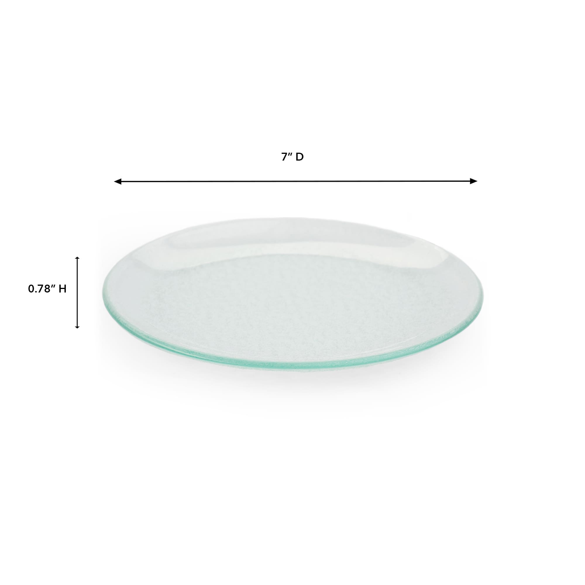 Splendido Medium Round White Glass Plate - Image 2