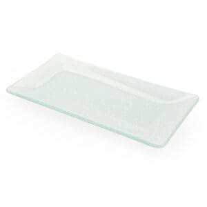 Splendido Rectangular White Glass Platter