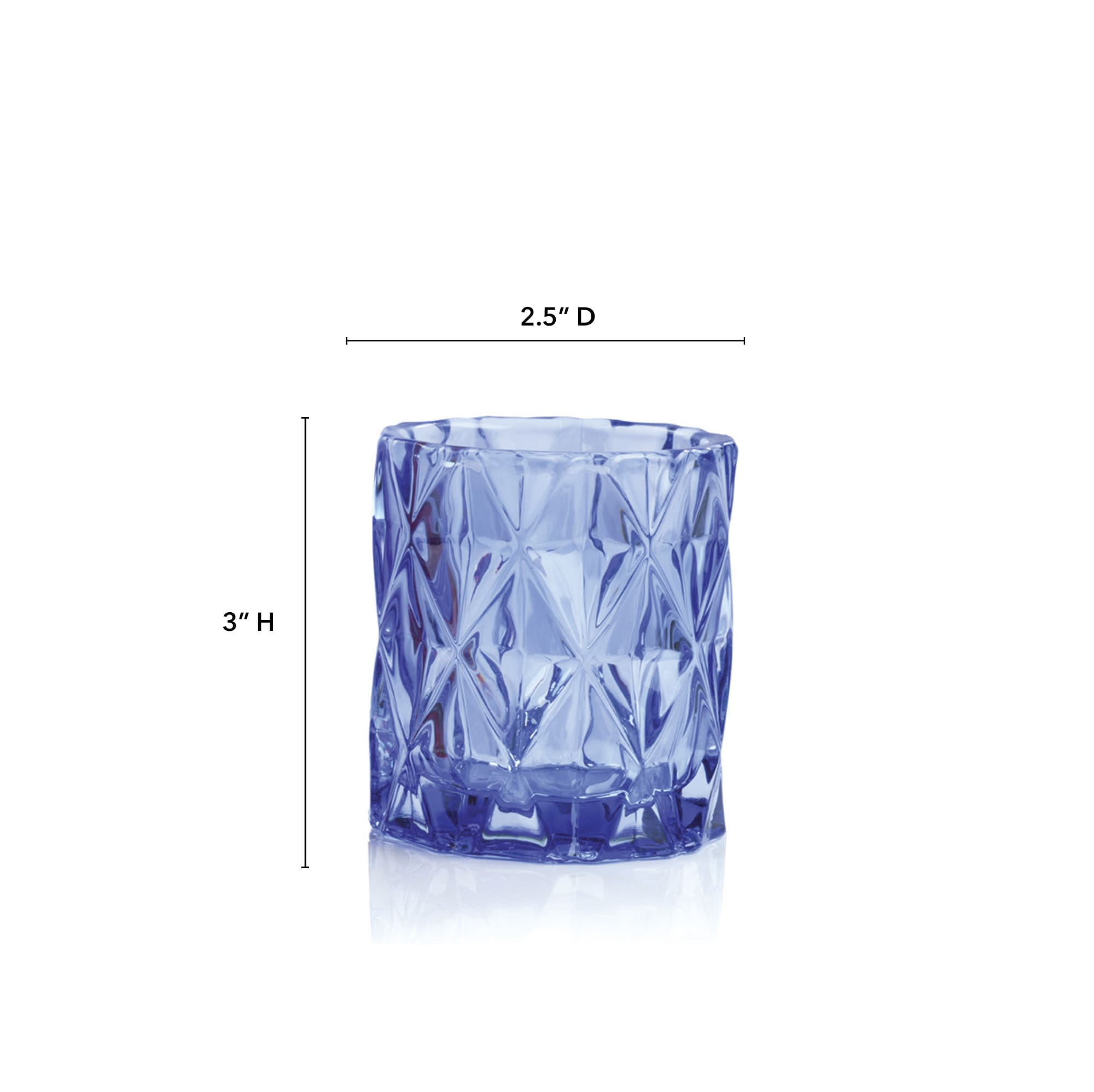 Sunset Small Cobalt Glass Votive - Image 2