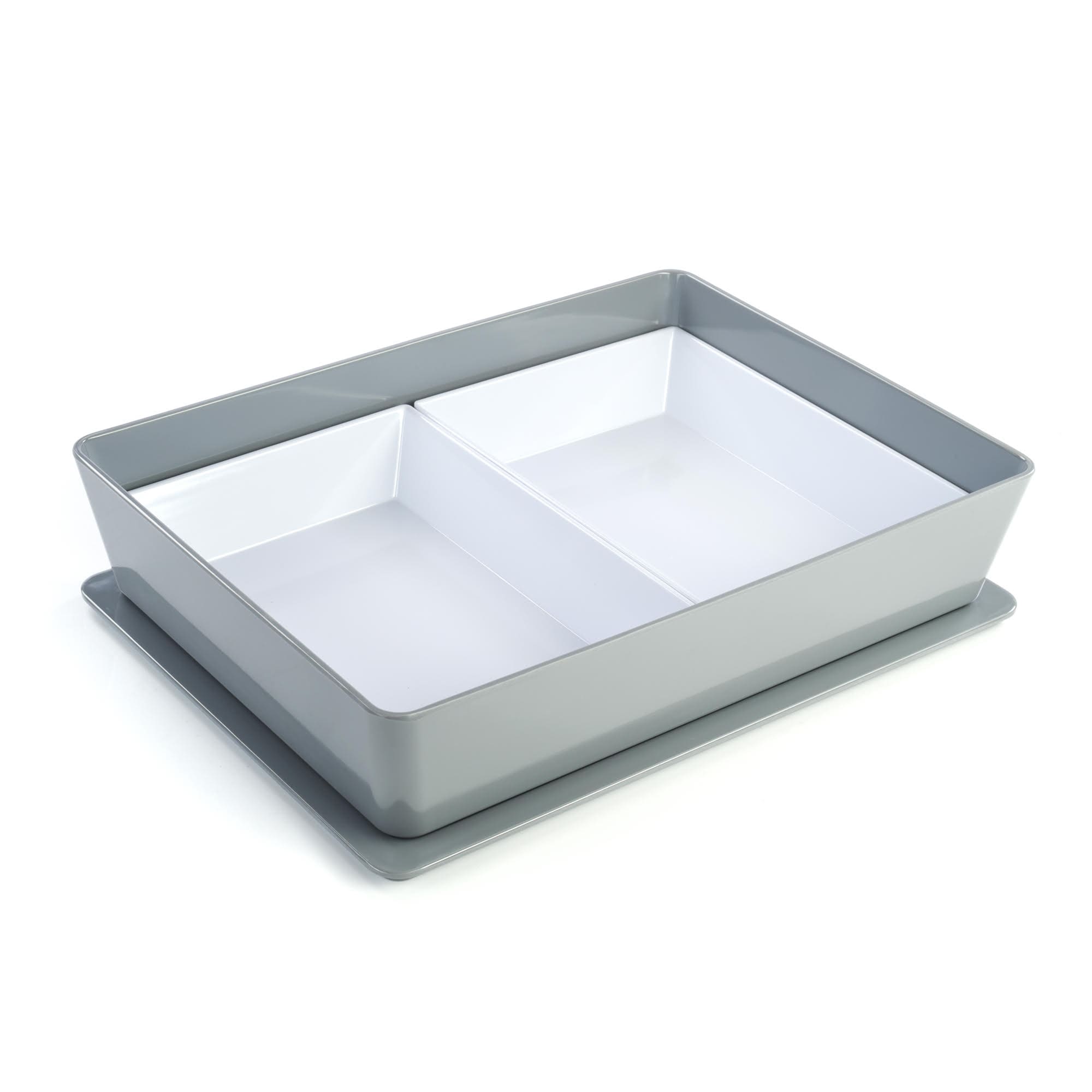 Georgetown Smoke Melamine Full Size Bento Box w/lid without side compartment - Image 3