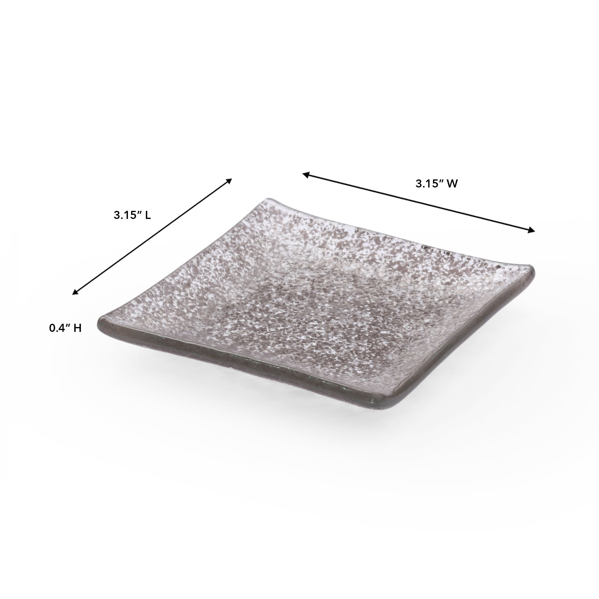 Splendido Mini Square Smoke Glass Plate - Image 2