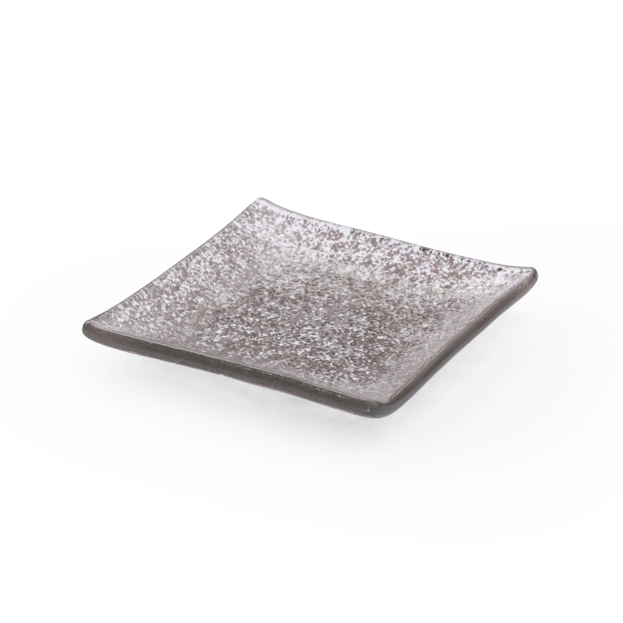 Splendido Mini Square Smoke Glass Plate