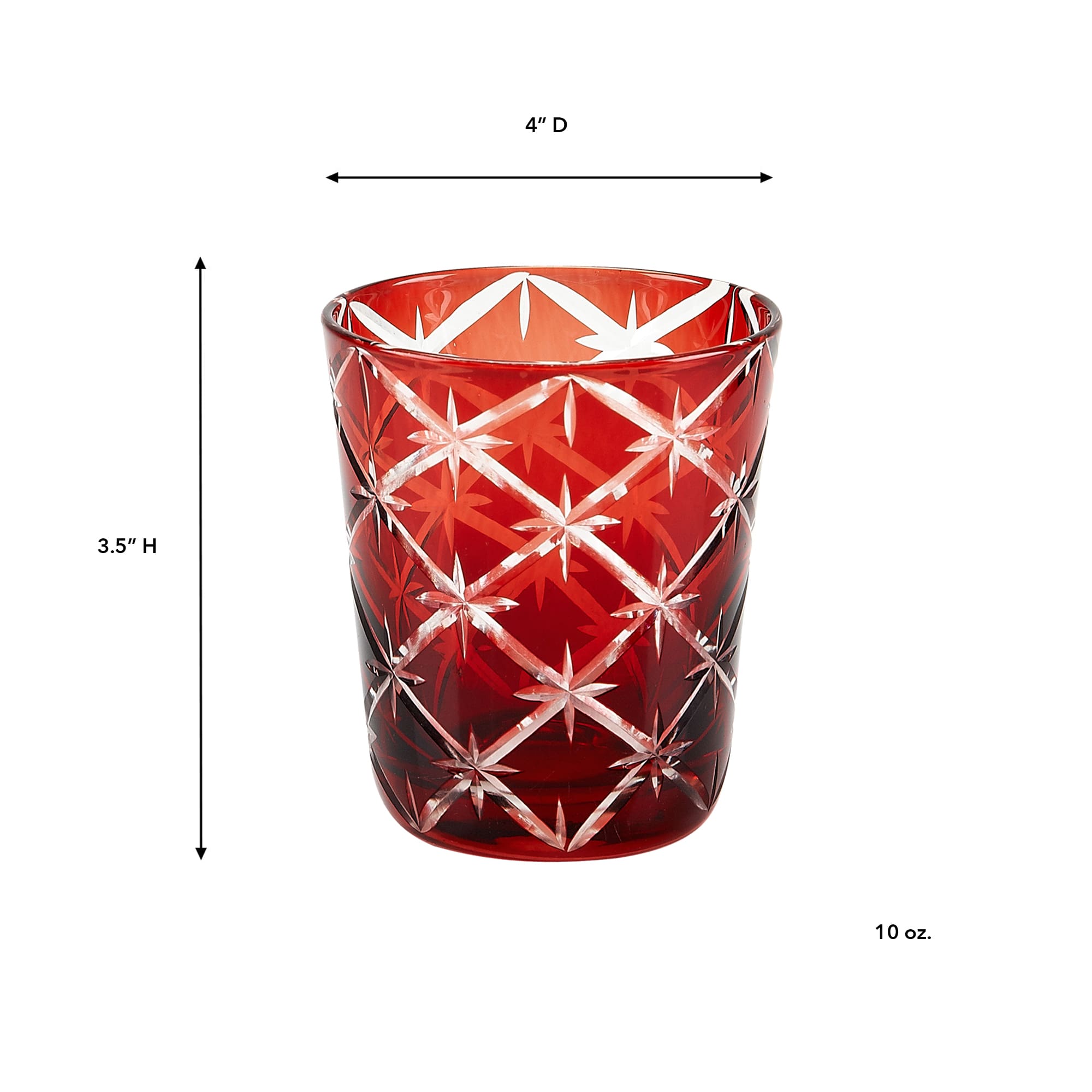 Starlight Ruby 10oz Glass Tumbler - Image 2