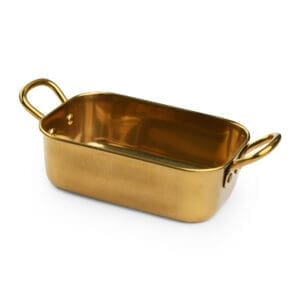 Mozza Stainless Steel/Brass Rectangular Bowl