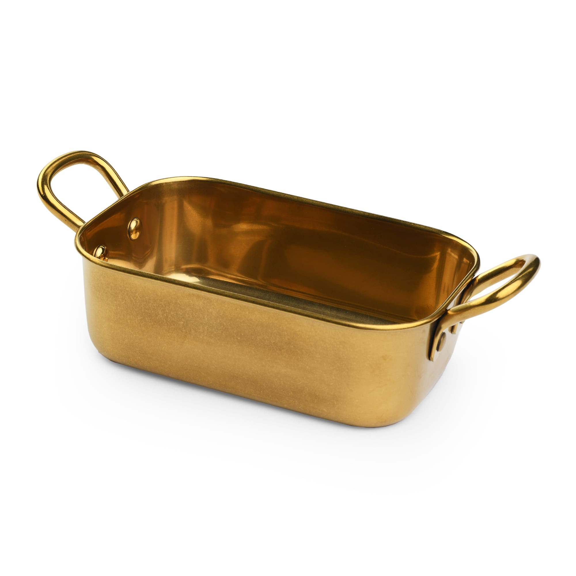 Mozza Stainless Steel/Brass Rectangular Bowl